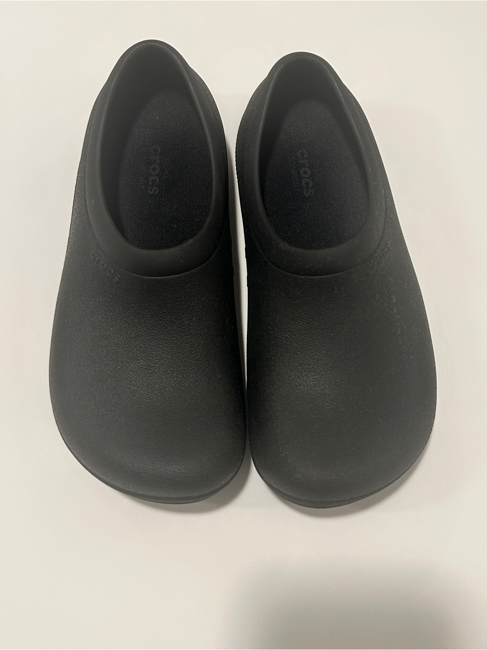 CROCS Adult On the Clock Black Slip-On Slip Resistant Work Shoes